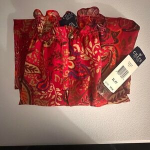Chaps paisley NWTs blouse size XL